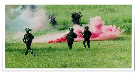 Cadets receiving realistic military training